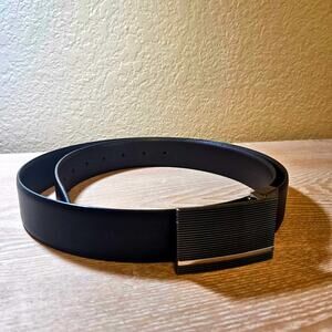 Perry Ellis Men's Portfolio Reversible Black/Brown Leather Belt, 40